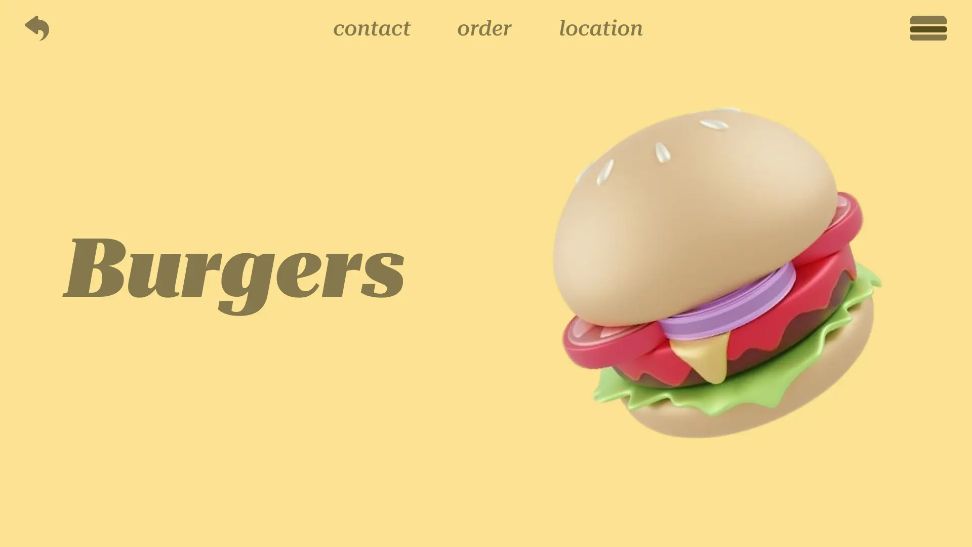 The sketch for the burger shop idea